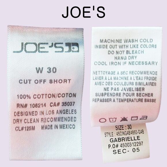 JOE's NEW GABRIELLE Grunge Distressed Denim Cut Off Shorts 30 - Picture 11 of 12